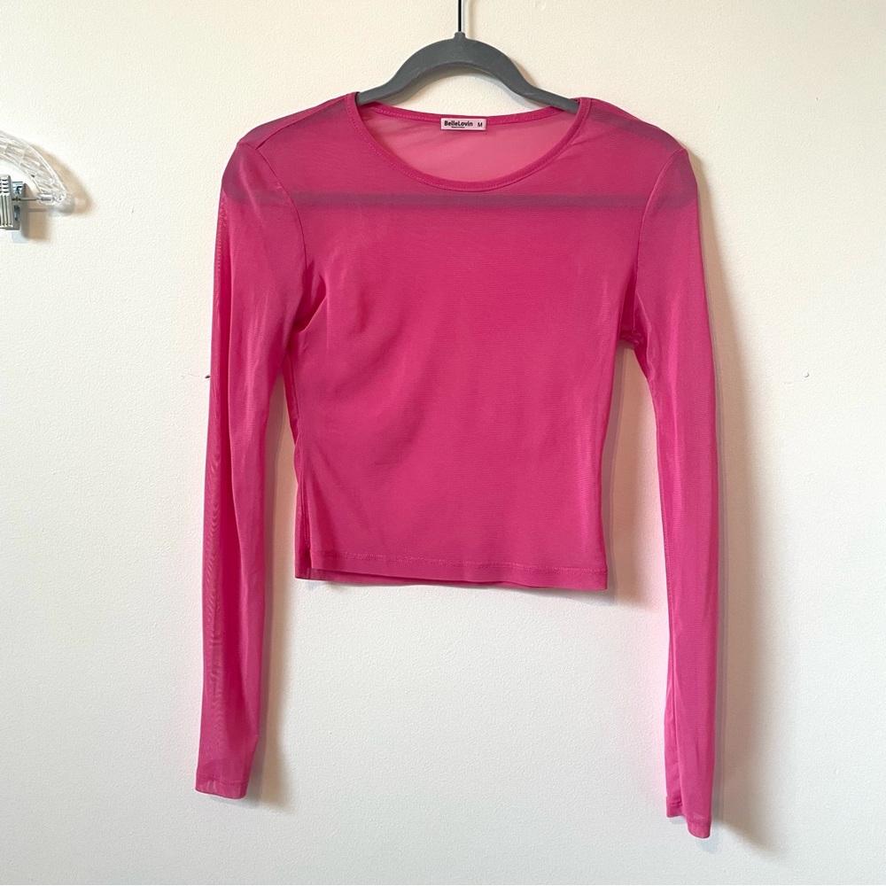 Pink Mesh Top
